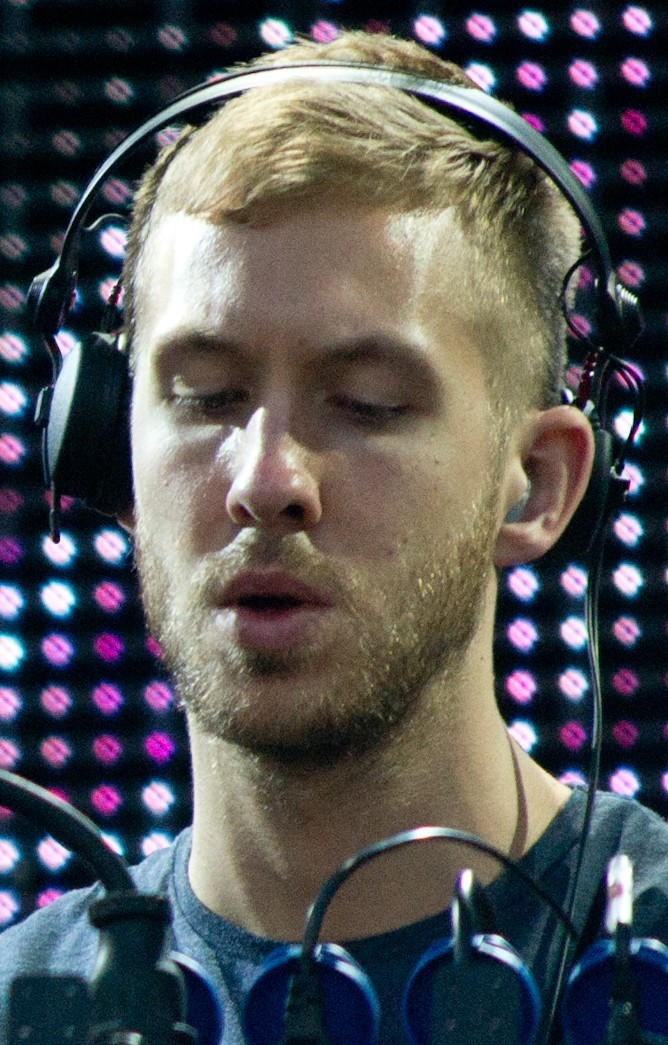 Calvin Harris performing a DJ set for dance radio format context